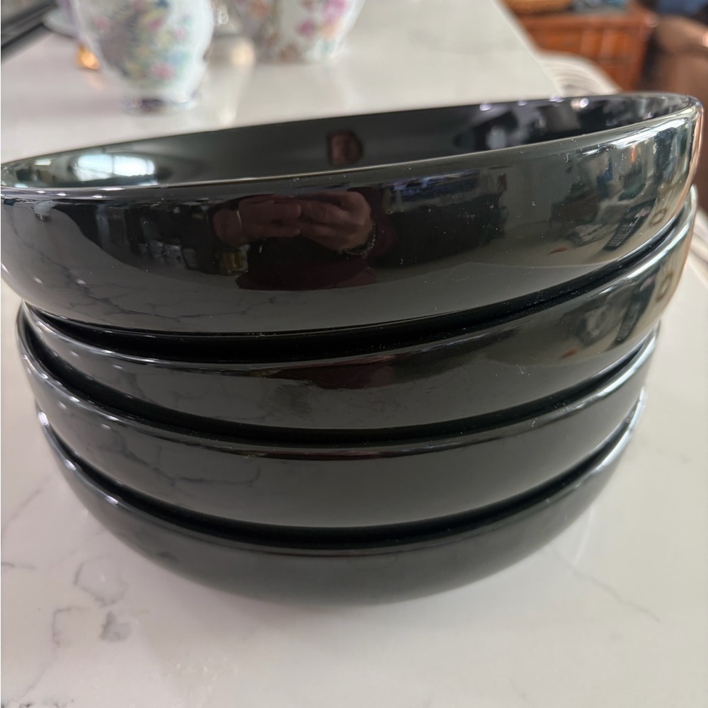 Project 62 Glossy Black Stackable Ceramic Vases